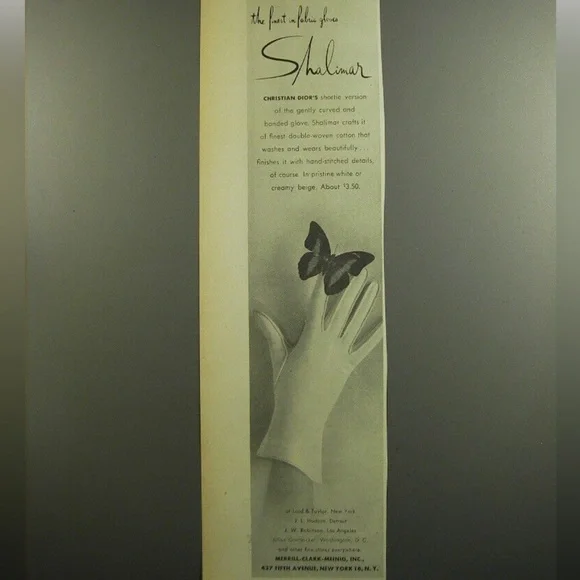 Authentic Vintage 1952 Christian Dior Shalimar Gloves | Pale Pink Leather with B - Picture 16 of 16